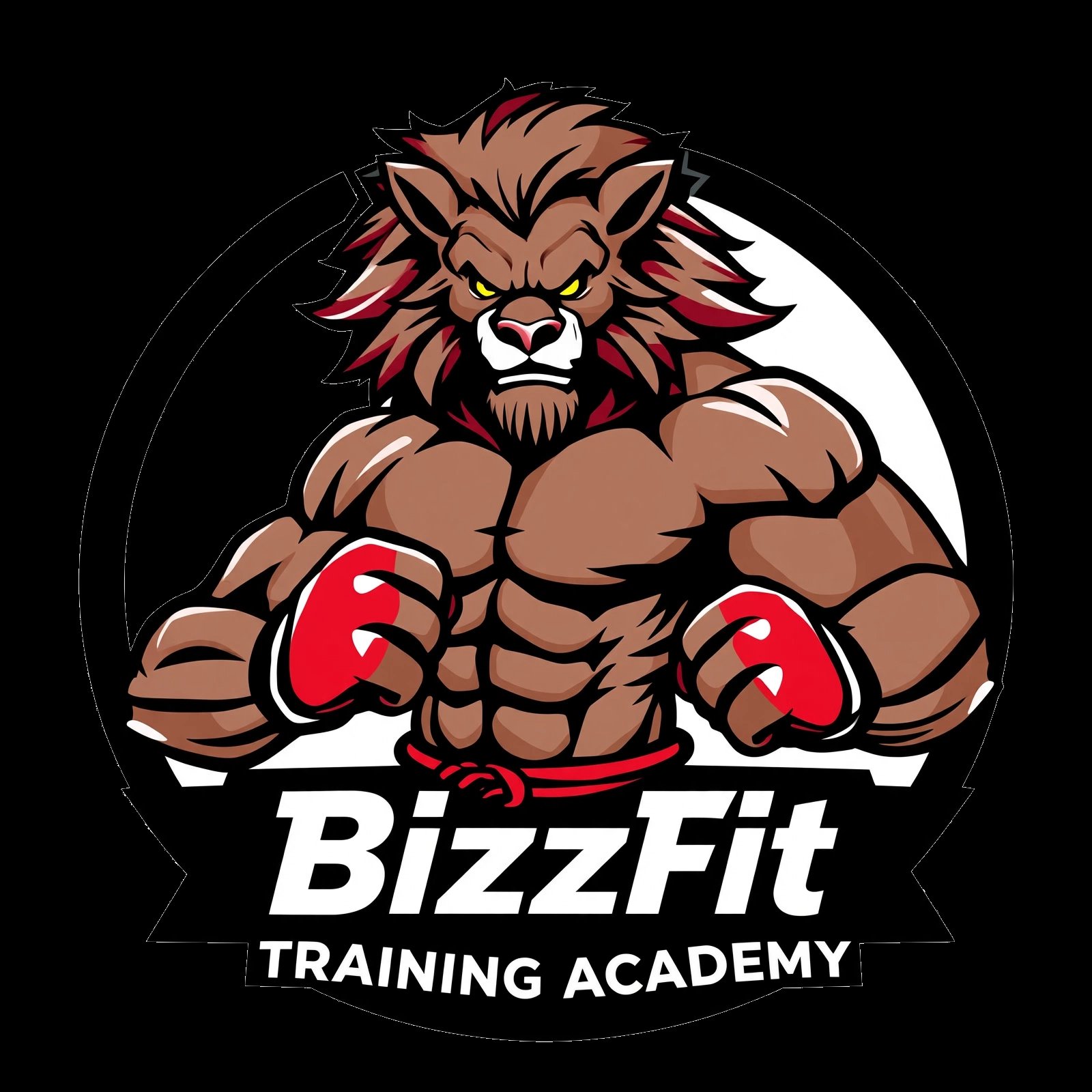BizzFit full-color lion logo — available on merch